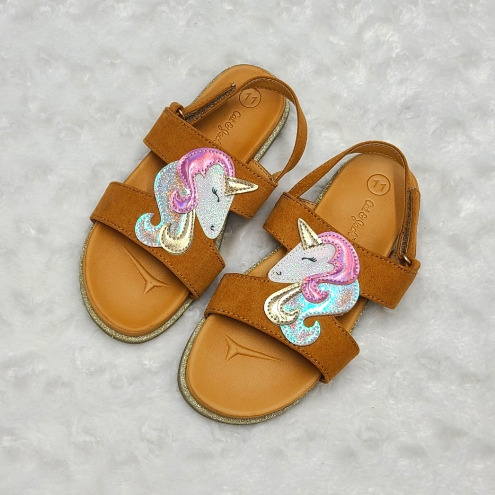 NEW Cat & Jack unicorn sandals size 11